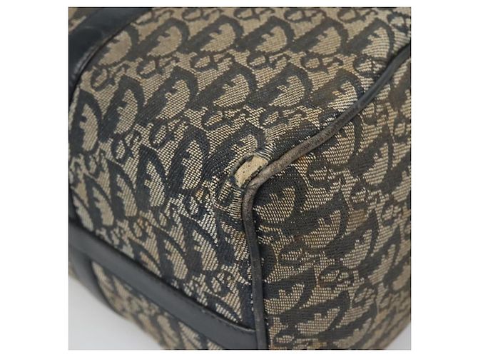 Borsa Boston in tela Trotter Christian Dior blu navy oro Auth bs25120 D'oro - vista 12