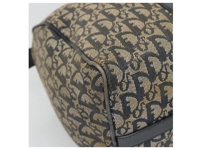 Borsa Boston in tela Trotter Christian Dior blu navy oro Auth bs25120 D'oro - vista 13