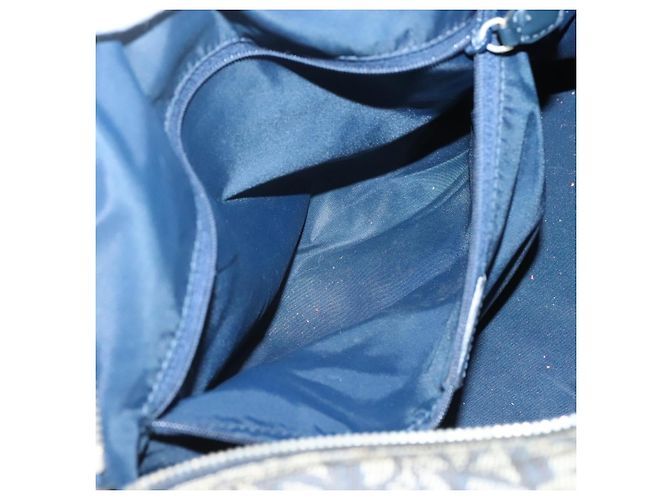 Borsa Boston in tela Trotter Christian Dior blu navy oro Auth bs25120 D'oro - vista 19