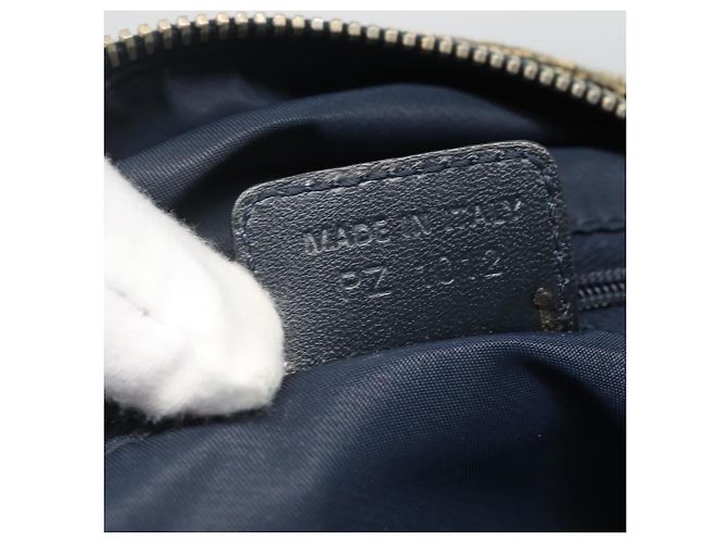 Borsa Boston in tela Trotter Christian Dior blu navy oro Auth bs25120 D'oro - vista 20
