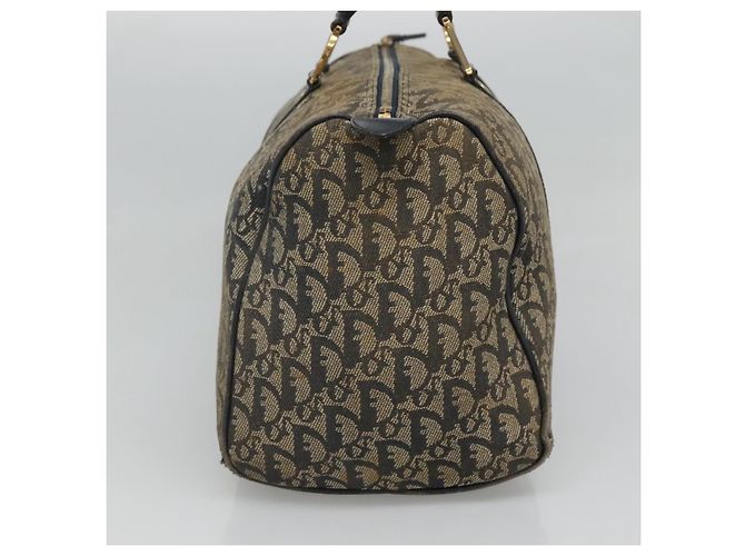 Borsa Boston in tela Trotter Christian Dior blu navy oro Auth bs25120 D'oro - vista 5