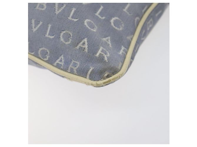 Bulgari Borsa a spalla BVLGARI Logo Mania in nylon azzurro chiaro argento Auth BA1566 Blu chiaro - vista 10