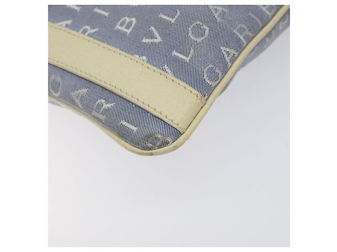 Bulgari Borsa a spalla BVLGARI Logo Mania in nylon azzurro chiaro argento Auth BA1566 Blu chiaro - vista 11