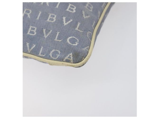 Bulgari Borsa a spalla BVLGARI Logo Mania in nylon azzurro chiaro argento Auth BA1566 Blu chiaro - vista 12