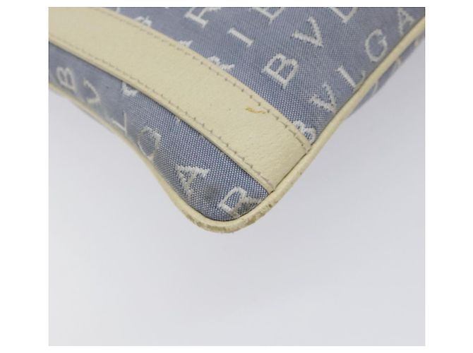 Bulgari Borsa a spalla BVLGARI Logo Mania in nylon azzurro chiaro argento Auth BA1566 Blu chiaro - vista 13