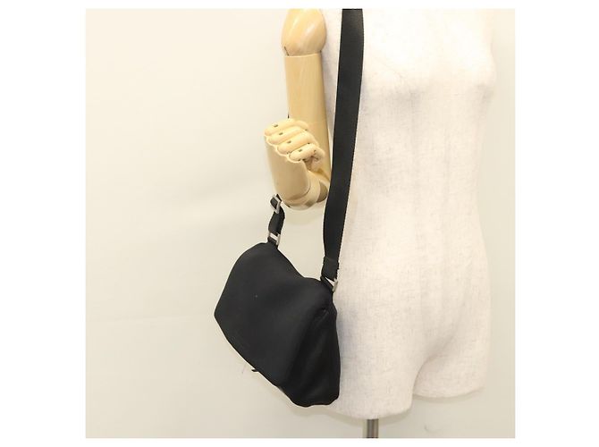PRADA Borsa a Spalla Sportiva in Nylon Nera Argento Autentica bs24324 Nero - vista 24