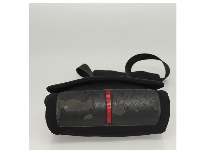 PRADA Borsa a Spalla Sportiva in Nylon Nera Argento Autentica bs24324 Nero - vista 9