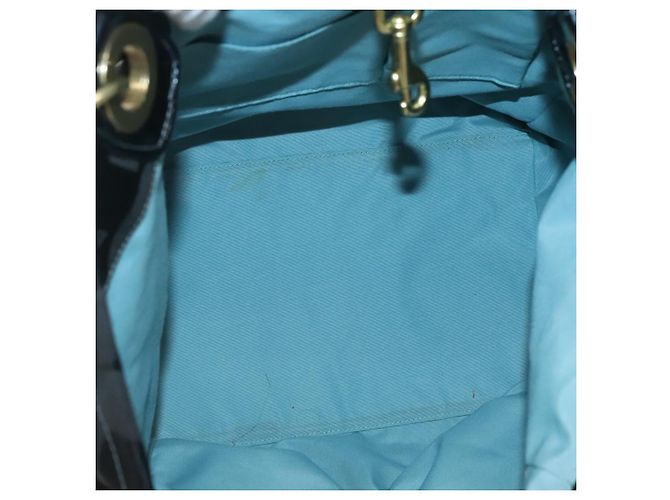 Borsa Tote Coach in tela nera e oro Auth bs24943 - vista 17