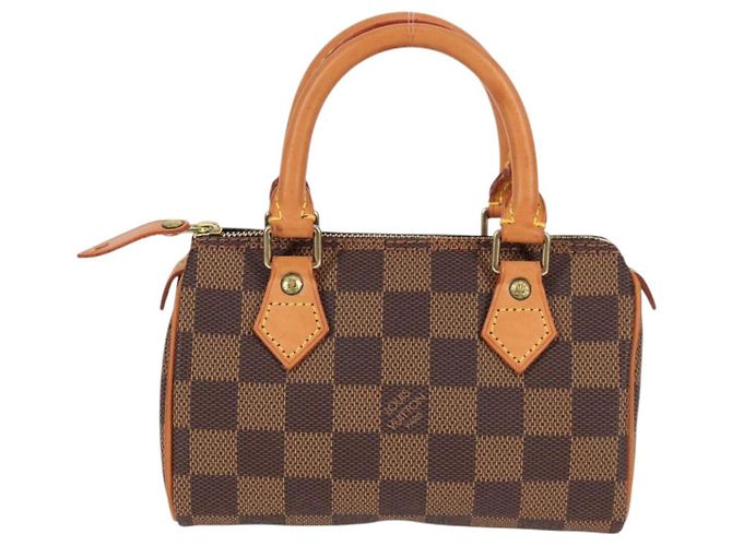 LOUIS VUITTON Borsa a Mano Mini Speedy Damier Ebene SPO N41536 LV Auth 117814SM - vista 13