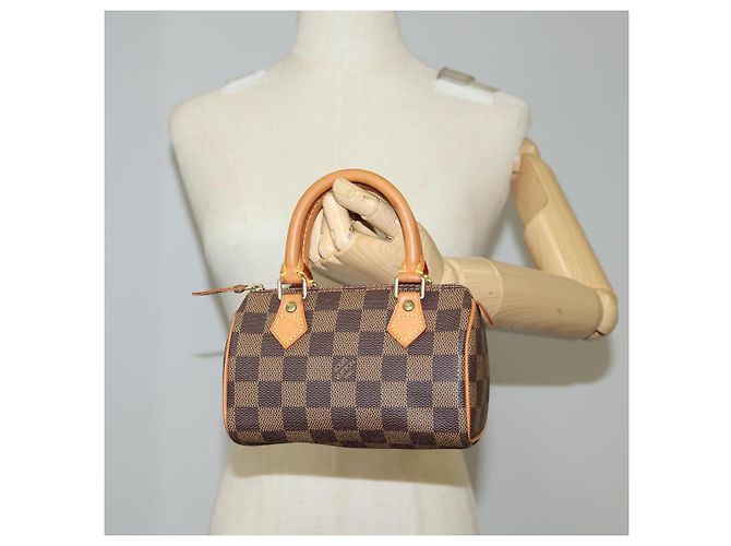 LOUIS VUITTON Borsa a Mano Mini Speedy Damier Ebene SPO N41536 LV Auth 117814SM - vista 26