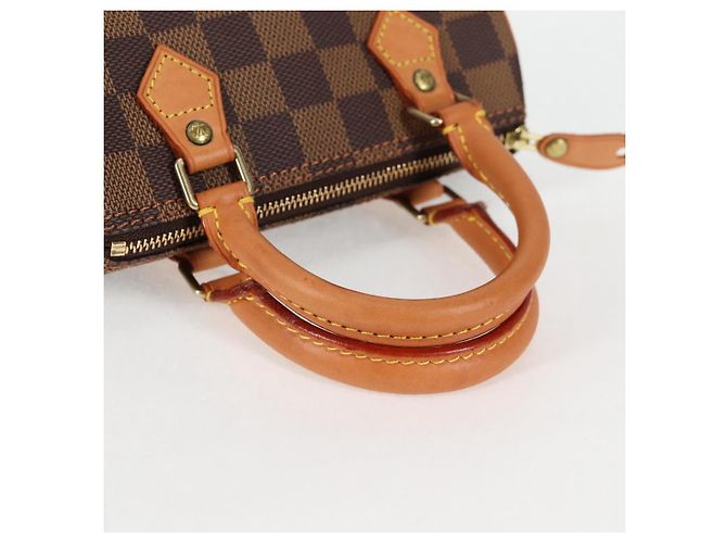 LOUIS VUITTON Borsa a Mano Mini Speedy Damier Ebene SPO N41536 LV Auth 117814SM - vista 7