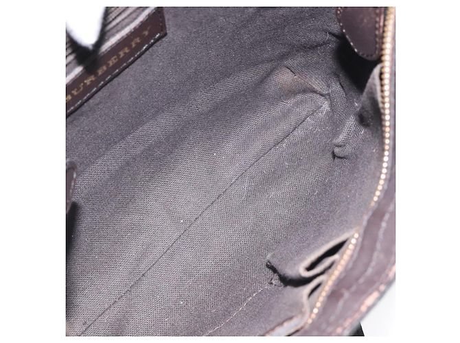 Borsa a spalla Burberry Nova Check PVC Beige Oro Auth 118306 D'oro - vista 16