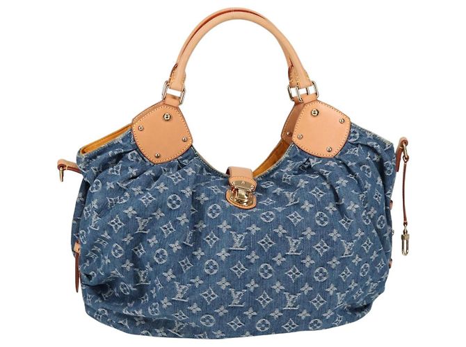 LOUIS VUITTON Borsa a Spalla XL in Denim Monogram Blu M95515 LV Auth am8184SM - vista 2