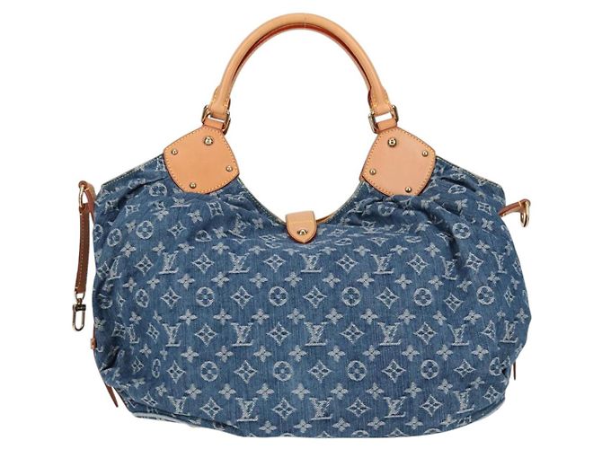 LOUIS VUITTON Borsa a Spalla XL in Denim Monogram Blu M95515 LV Auth am8184SM - vista 3