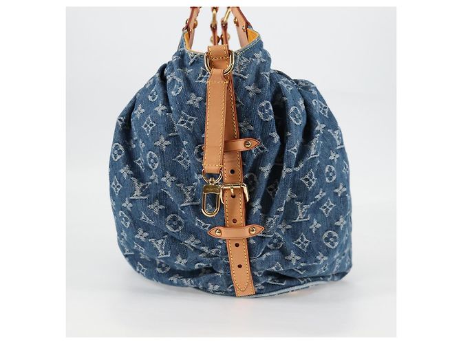 LOUIS VUITTON Borsa a Spalla XL in Denim Monogram Blu M95515 LV Auth am8184SM - vista 4
