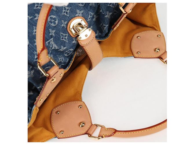 LOUIS VUITTON Borsa a Spalla XL in Denim Monogram Blu M95515 LV Auth am8184SM - vista 6