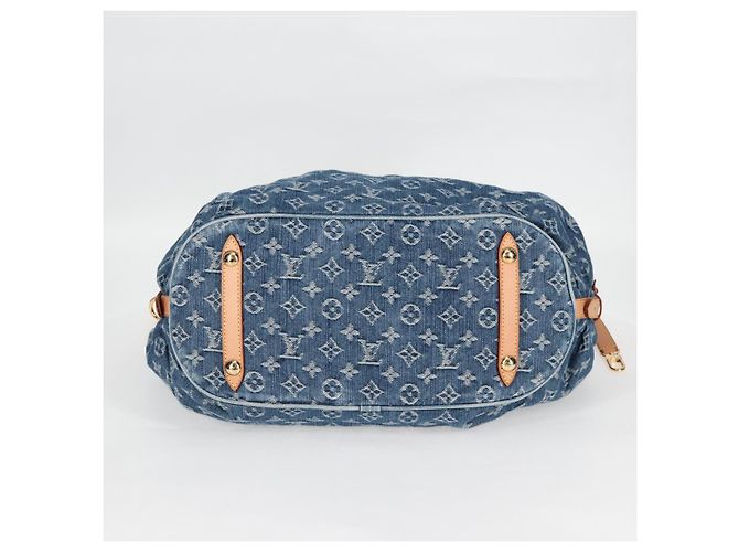 LOUIS VUITTON Borsa a Spalla XL in Denim Monogram Blu M95515 LV Auth am8184SM - vista 9