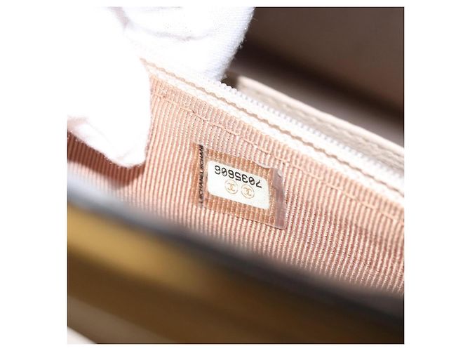 CHANEL Borsa a Spalla Choco Bar con Catena Pelle Verniciata Nera CC Auth 122608 Nero - vista 23