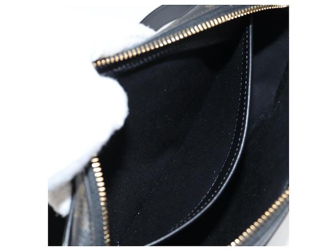 Céline Borsa a Spalla CELINE Triomphe in Pelle PVC Nera e Oro Auth nb463M Nero D'oro - vista 21