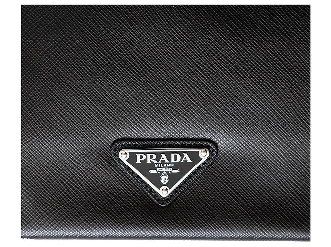 Bolsito de parche cómico Saffiano de Prada Negro - vista 4