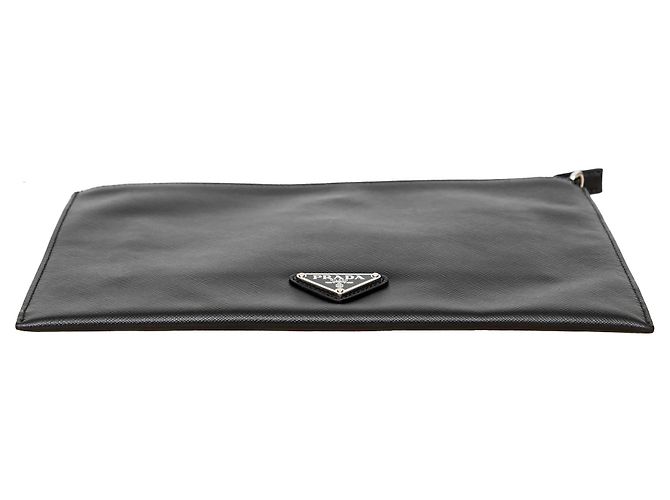 Bolsito de parche cómico Saffiano de Prada Negro - vista 5