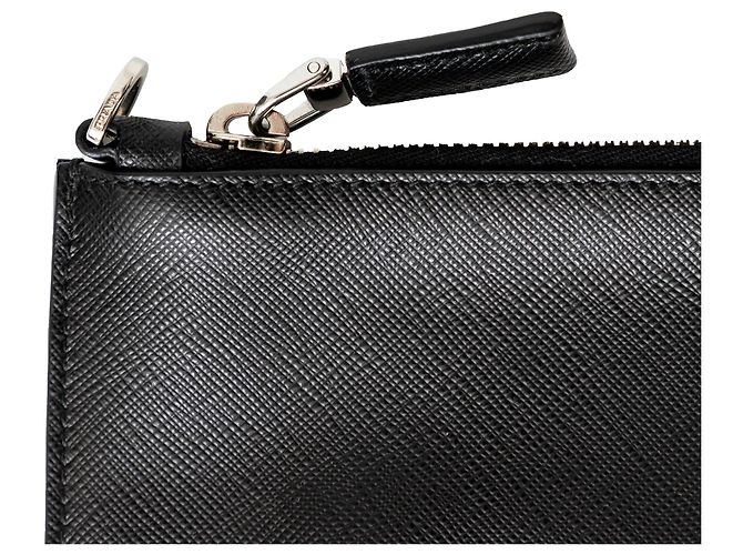 Bolsito de parche cómico Saffiano de Prada Negro - vista 8