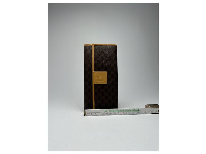 Céline Vintage Celine Paris leather monogram wallet brown - view 11