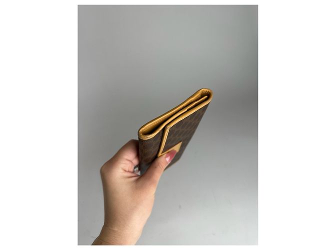 Céline Vintage Celine Paris leather monogram wallet brown - view 3