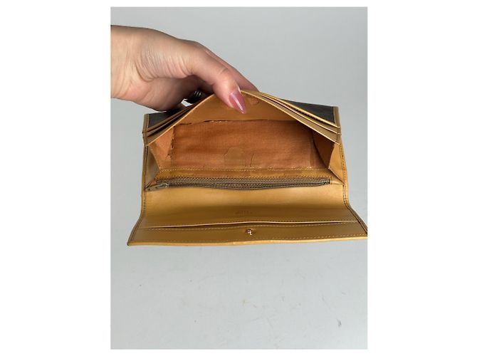 Céline Vintage Celine Paris leather monogram wallet brown - view 7