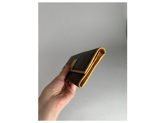 Céline Vintage Celine Paris leather monogram wallet brown - view 9
