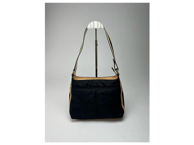 Vintage Givenchy 4G Leder-Canvas-Tasche schwarz braun - Ansicht 3