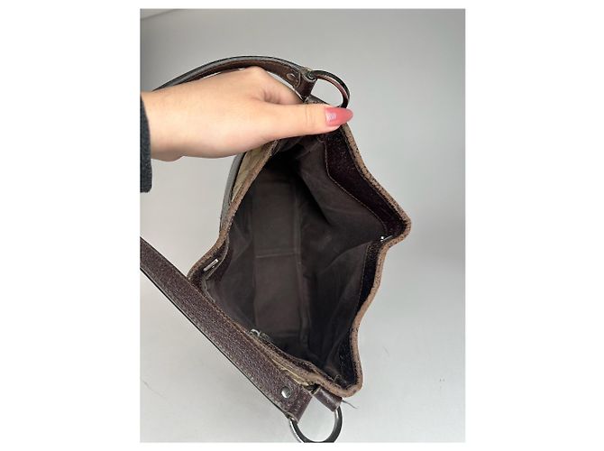 Vintage Gucci Canvas Monogram Handtasche beige braun - Ansicht 7