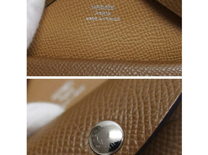 Monedero bi-fold Calvi Duo de Hermès Castaño - vista 6