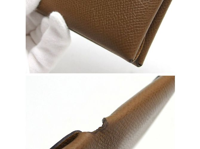 Monedero bi-fold Calvi Duo de Hermès Castaño - vista 8