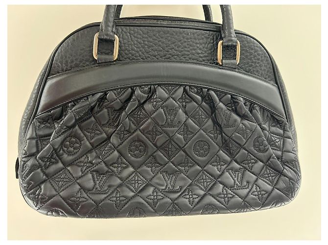 Borsa Louis Vuitton Mizi Vienna Monogram in agnello nero - vista 3