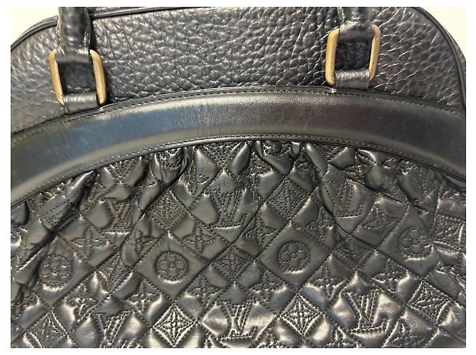 Borsa Louis Vuitton Mizi Vienna Monogram in agnello nero - vista 5