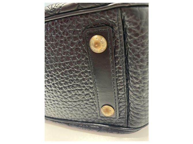 Borsa Louis Vuitton Mizi Vienna Monogram in agnello nero - vista 7