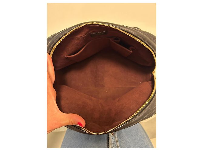 Borsa Louis Vuitton Mizi Vienna Monogram in agnello nero - vista 8