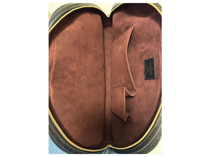 Borsa Louis Vuitton Mizi Vienna Monogram in agnello nero - vista 9