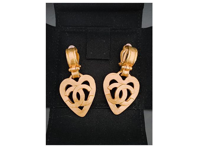 Pendientes de corazón Chanel Dorado - vista 4