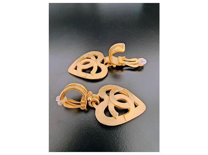 Pendientes de corazón Chanel Dorado - vista 6
