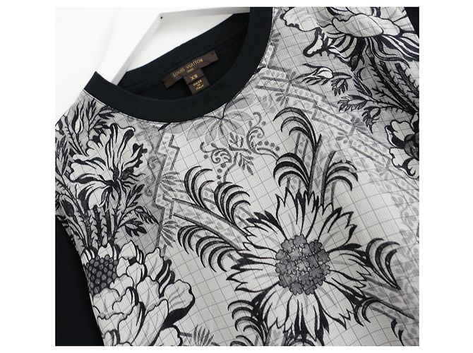 Camiseta de seda floral Louis Vuitton otoño 2017 Negro - vista 3