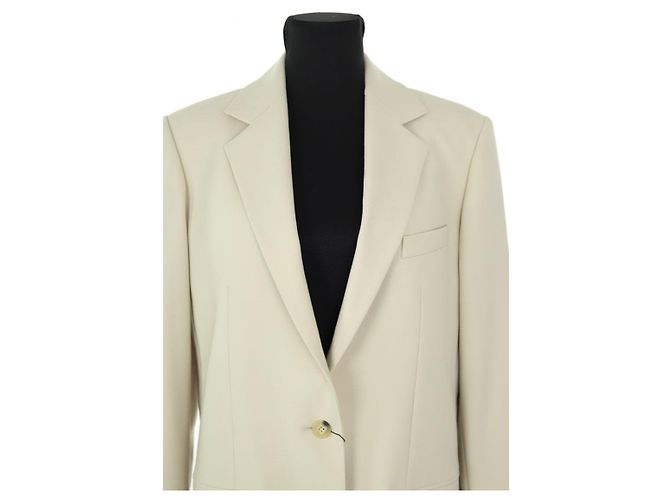 Helmut Lang Beige Wollblazer - Ansicht 2