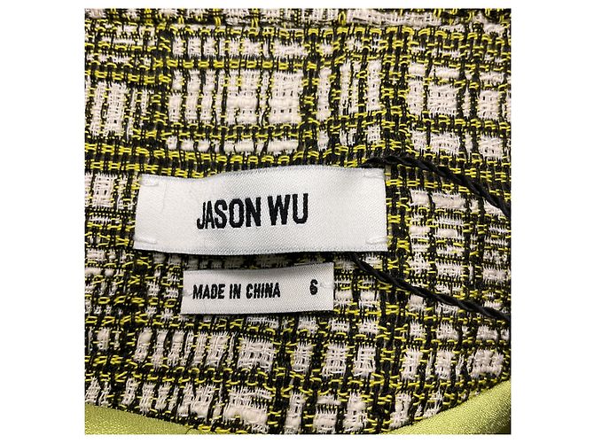 Jason Wu Grünes Kragen Tweed Mini-Kleid - Ansicht 4