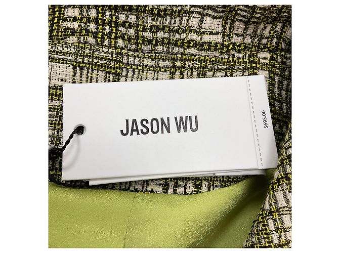 Jason Wu Grünes Kragen Tweed Mini-Kleid - Ansicht 5