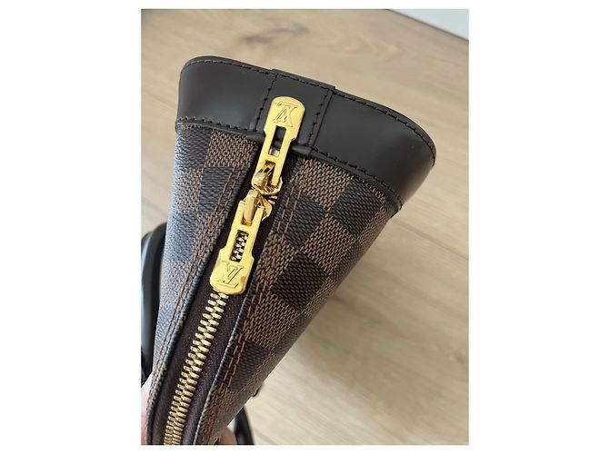 Borsa a mano Louis Vuitton Alma BB in pelle marrone - vista 10