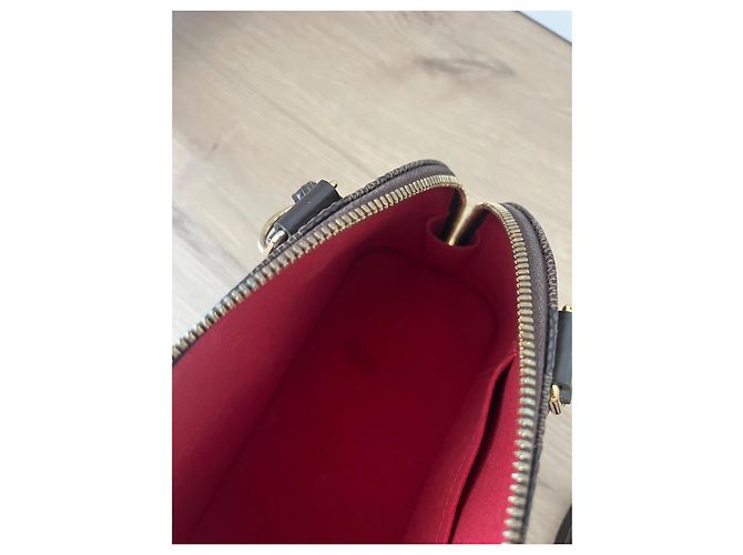 Borsa a mano Louis Vuitton Alma BB in pelle marrone - vista 14