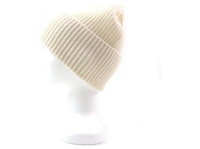 Cappello LV in lana e pelle di vitello Louis Vuitton Bianco - vista 4
