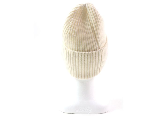 Cappello LV in lana e pelle di vitello Louis Vuitton Bianco - vista 5