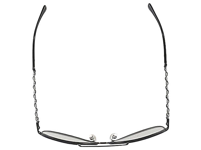 Timeless Chanel Leder CC Aviator Pilot Winter Sonnenbrille aus grauem Metall - Ansicht 4